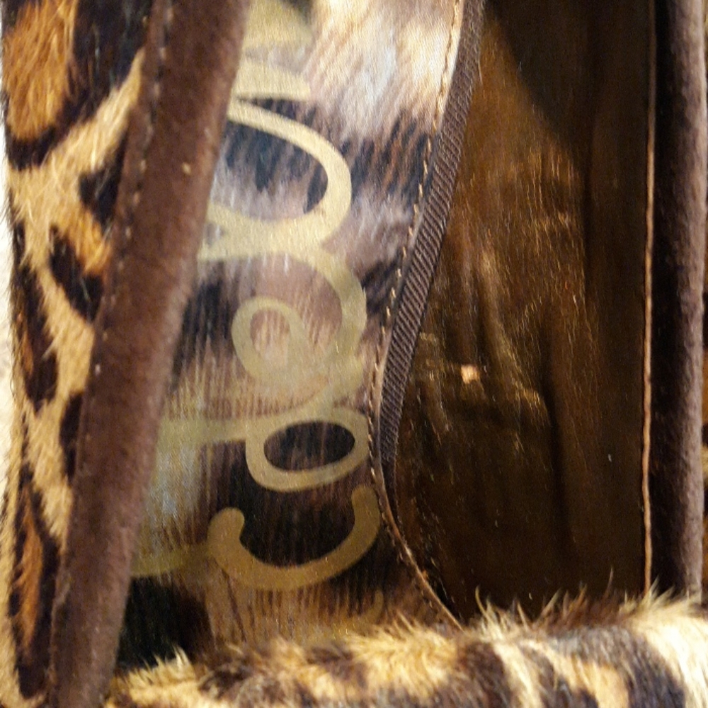 Sam Edelman Wesley Brahma Leopard Wedge Size 8 - Picture 9 of 10